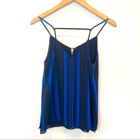 NWT Cooper & Ella Strappy Blue & Black Top - Picture 2 of 2